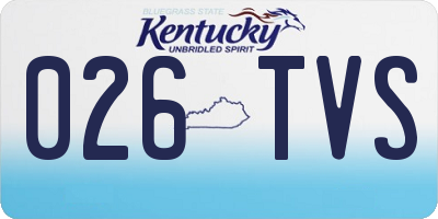 KY license plate 026TVS