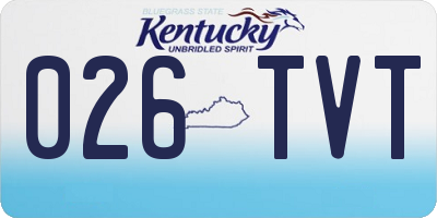 KY license plate 026TVT