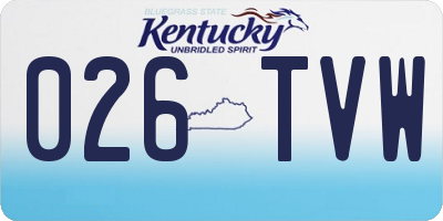 KY license plate 026TVW