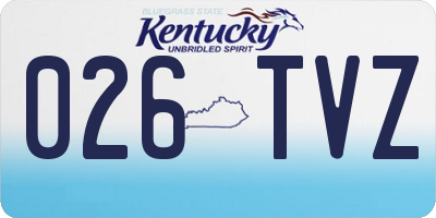 KY license plate 026TVZ