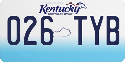 KY license plate 026TYB