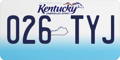 KY license plate 026TYJ