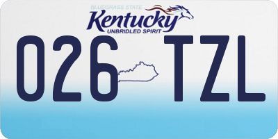 KY license plate 026TZL