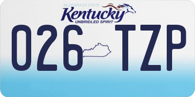 KY license plate 026TZP