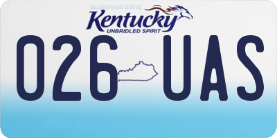 KY license plate 026UAS