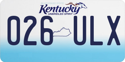 KY license plate 026ULX