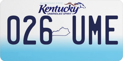 KY license plate 026UME