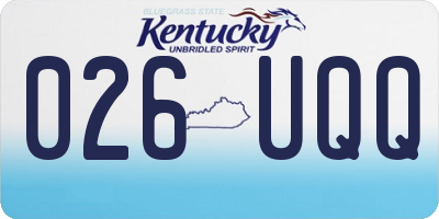 KY license plate 026UQQ