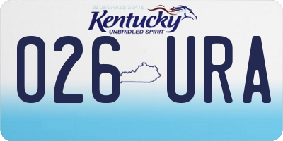 KY license plate 026URA
