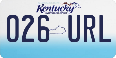 KY license plate 026URL