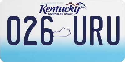 KY license plate 026URU