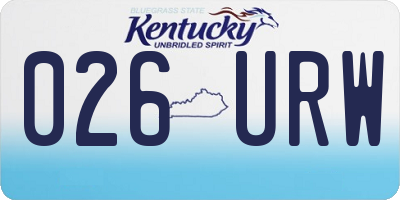 KY license plate 026URW