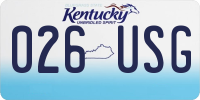 KY license plate 026USG