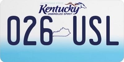 KY license plate 026USL