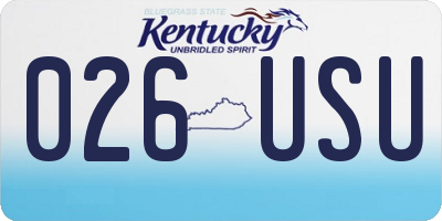 KY license plate 026USU