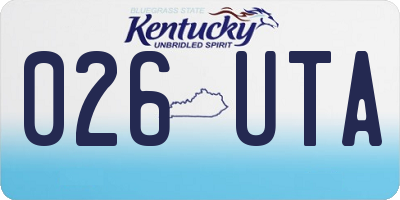 KY license plate 026UTA