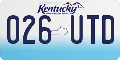 KY license plate 026UTD