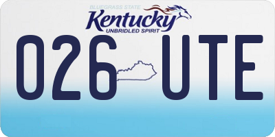 KY license plate 026UTE
