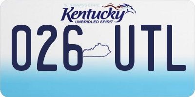 KY license plate 026UTL