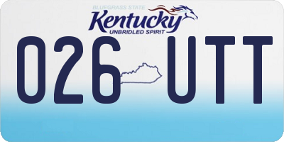 KY license plate 026UTT