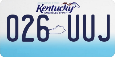KY license plate 026UUJ