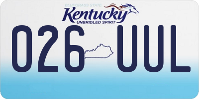 KY license plate 026UUL