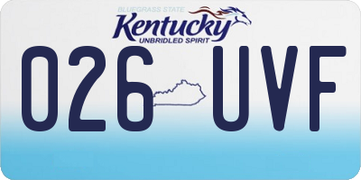 KY license plate 026UVF
