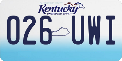 KY license plate 026UWI