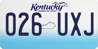 KY license plate 026UXJ