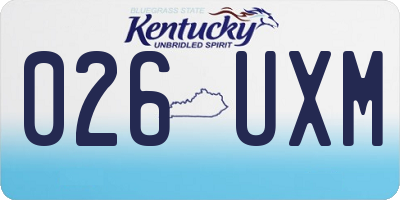 KY license plate 026UXM