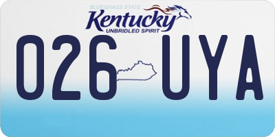 KY license plate 026UYA