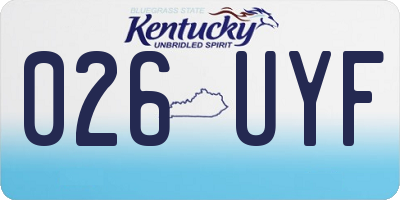 KY license plate 026UYF