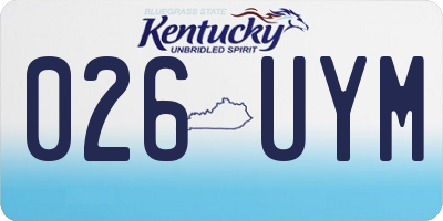 KY license plate 026UYM