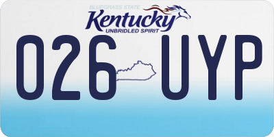 KY license plate 026UYP