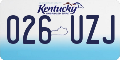 KY license plate 026UZJ