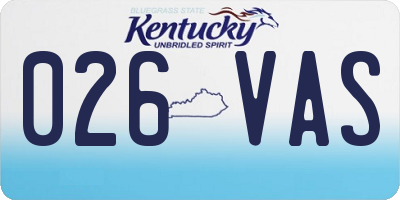 KY license plate 026VAS