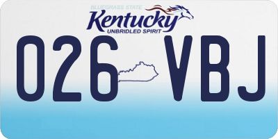 KY license plate 026VBJ