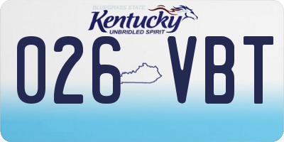 KY license plate 026VBT