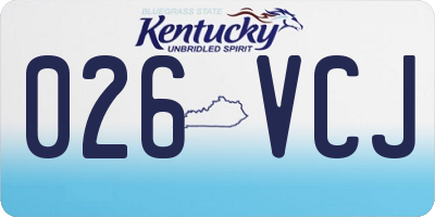 KY license plate 026VCJ