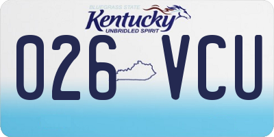 KY license plate 026VCU