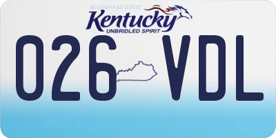 KY license plate 026VDL