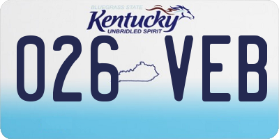 KY license plate 026VEB