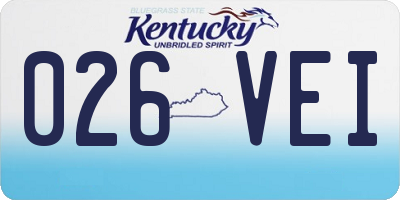 KY license plate 026VEI