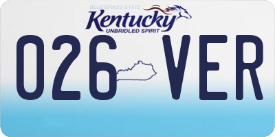 KY license plate 026VER