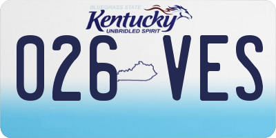 KY license plate 026VES
