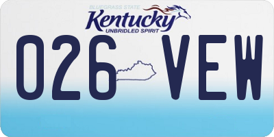 KY license plate 026VEW