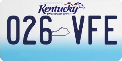 KY license plate 026VFE