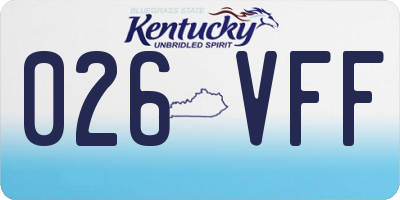 KY license plate 026VFF