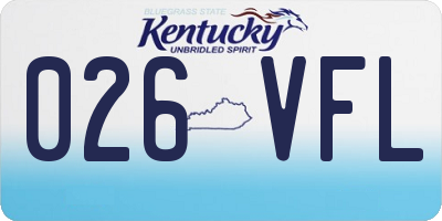 KY license plate 026VFL