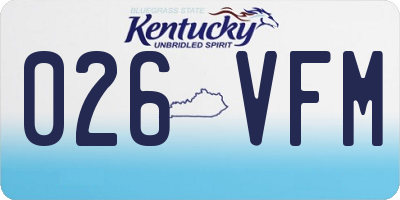 KY license plate 026VFM